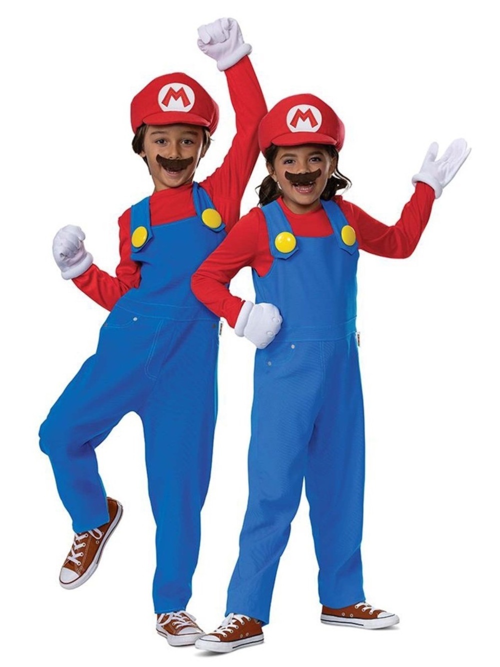 Nintendo Classic Red & Blue Plumber Costume for Kids set -2